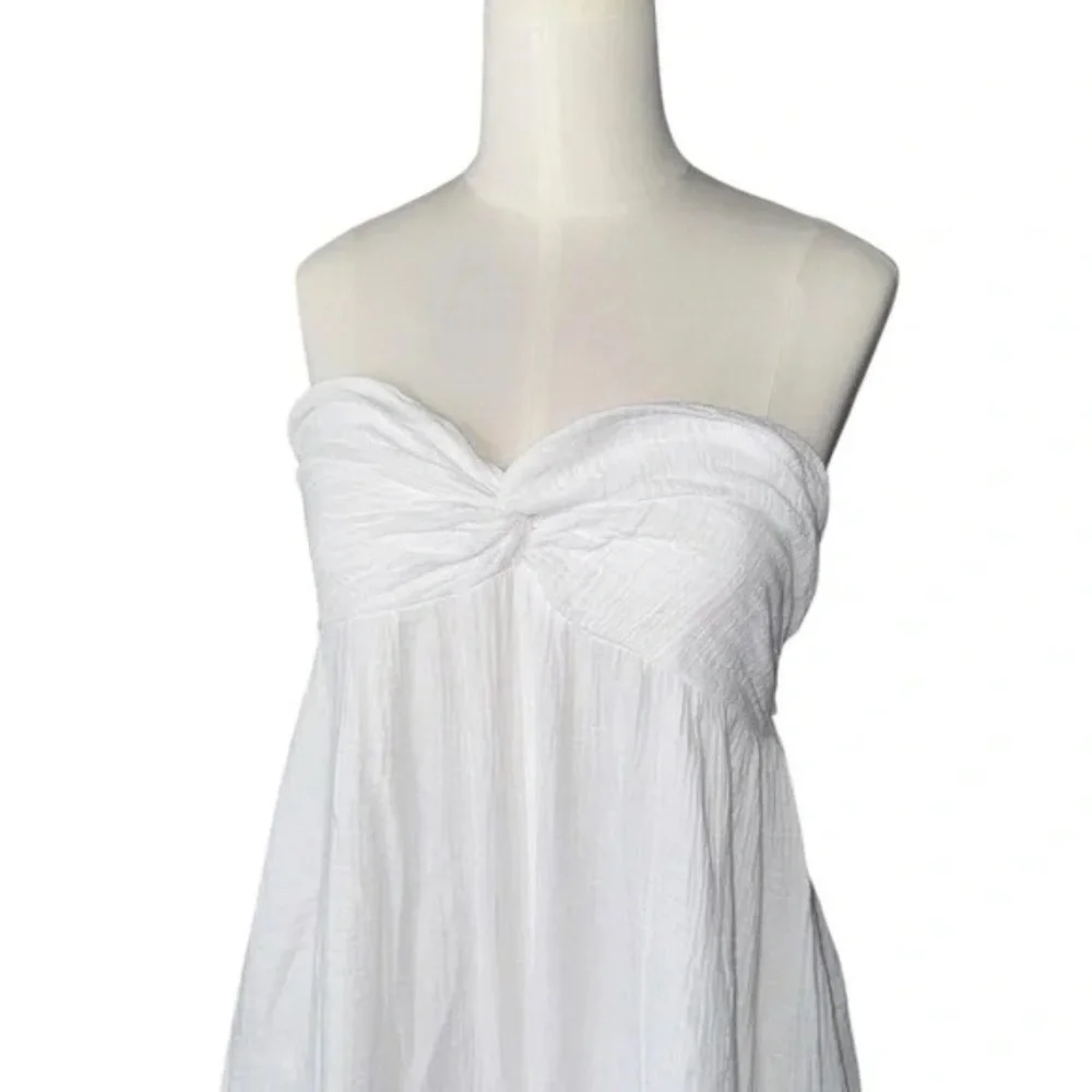 Bucketlist Wide Leg Tube Solid Jumpsuits - White - Picture 4 of 7